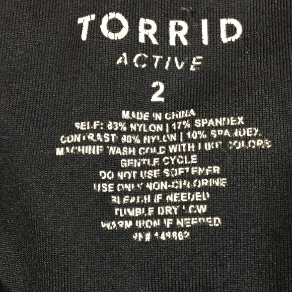 Torrid Active Black Lattice & Mesh Back Athletic Sports Bra -Plus Size 2 Workout - Picture 3 of 7